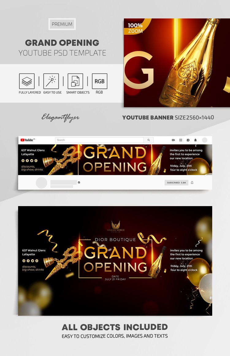 Grand Opening Youtube by ElegantFlyer