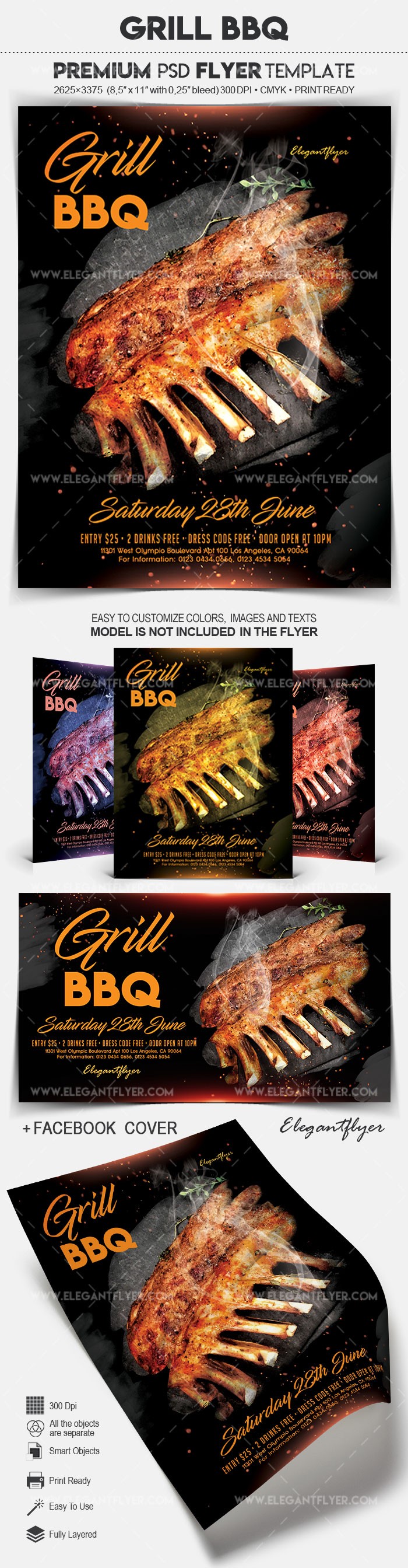 Grill BBQ → Barbecue a griglia by ElegantFlyer
