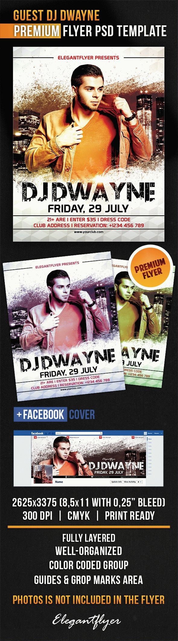 Guest Dj Dwayne would be translated as "DJ invité Dwayne." by ElegantFlyer