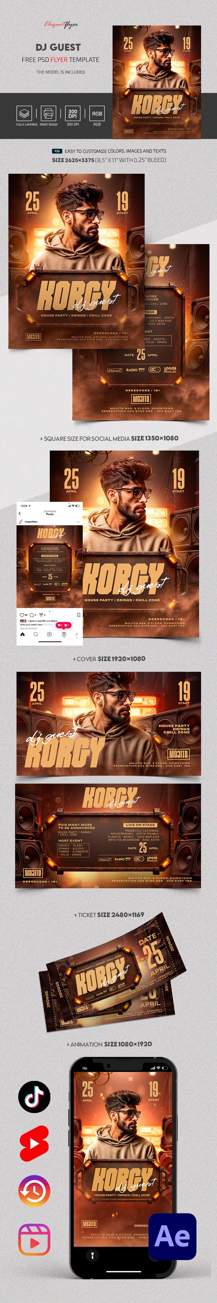 Convidado DJ by ElegantFlyer