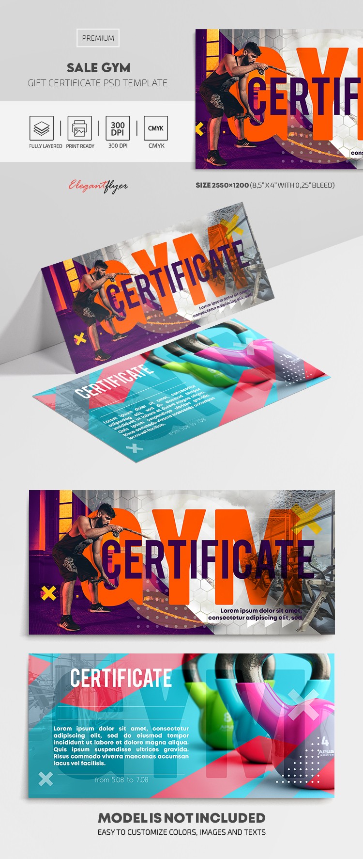 Certyfikat na prezent do siłowni by ElegantFlyer