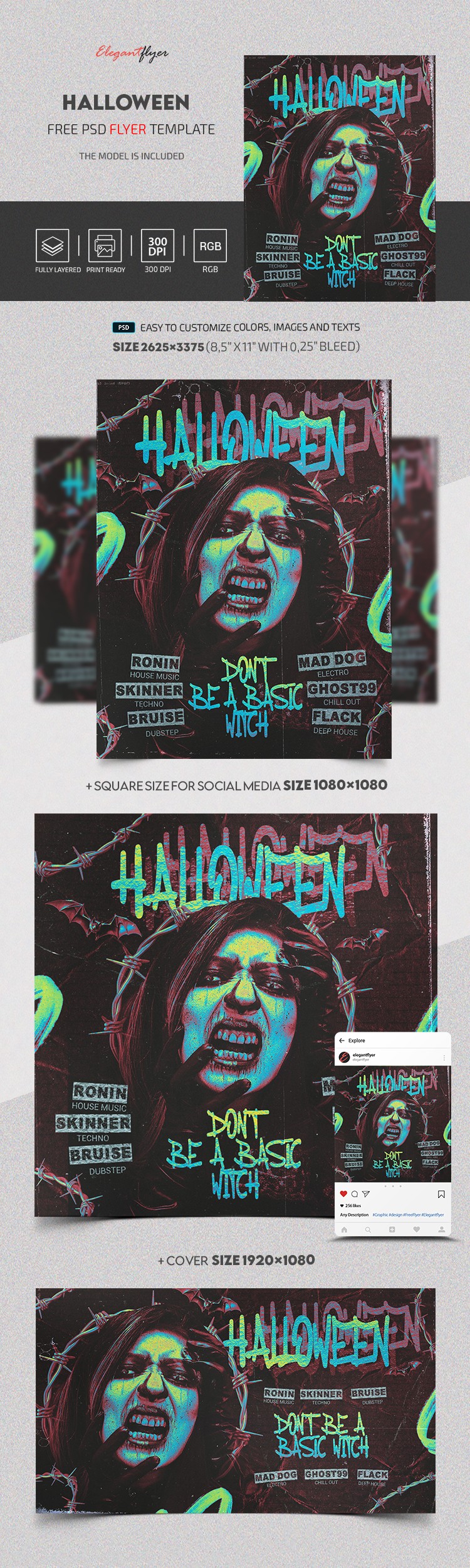 Festa de Bruxas do Halloween by ElegantFlyer