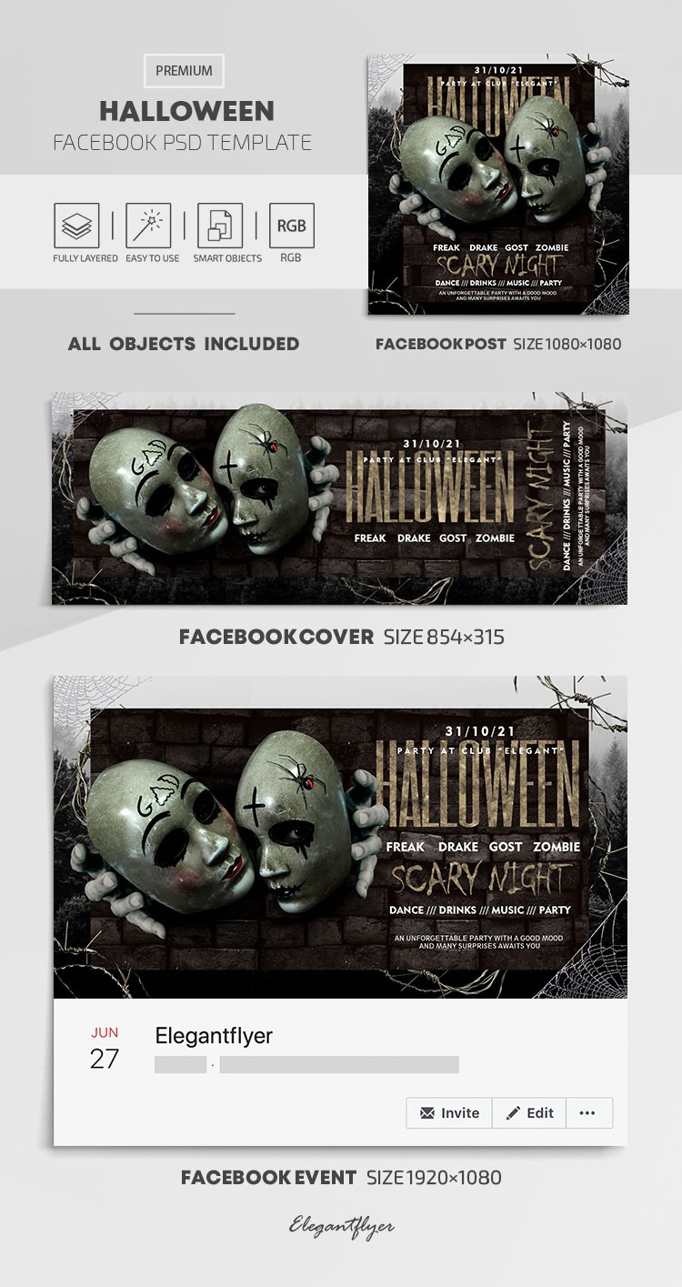 Halloween Facebook. by ElegantFlyer