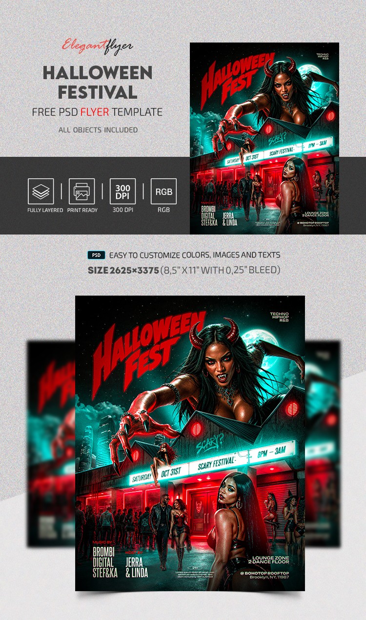 Plakat festiwalu Halloween by ElegantFlyer
