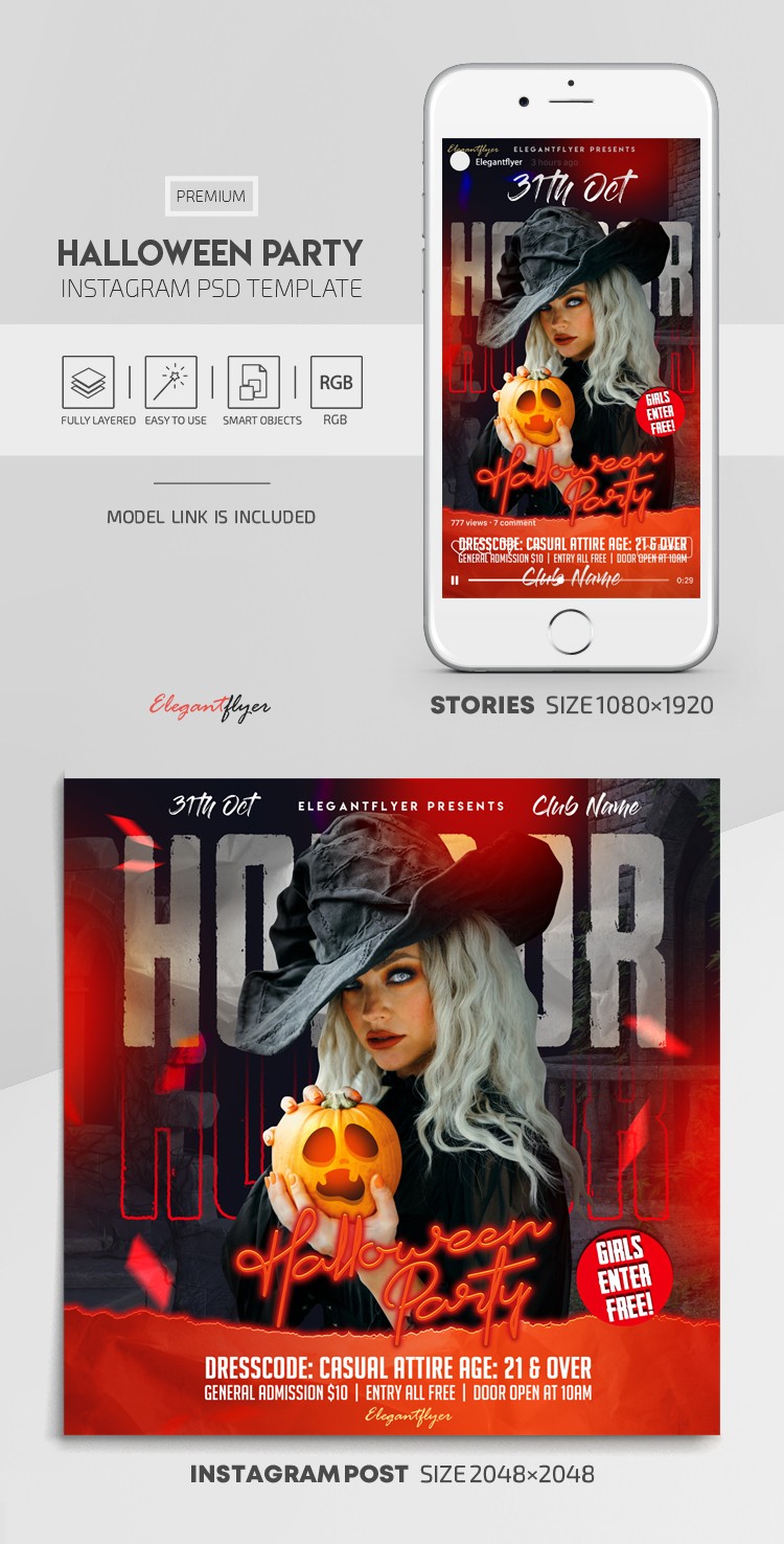 Halloween Horror Party Instagram - Polska by ElegantFlyer