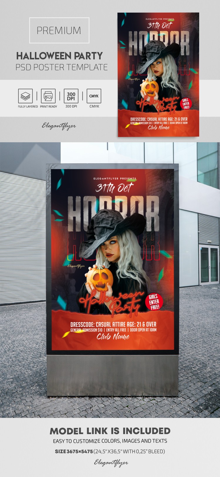 Poster della festa di Halloween Horror by ElegantFlyer
