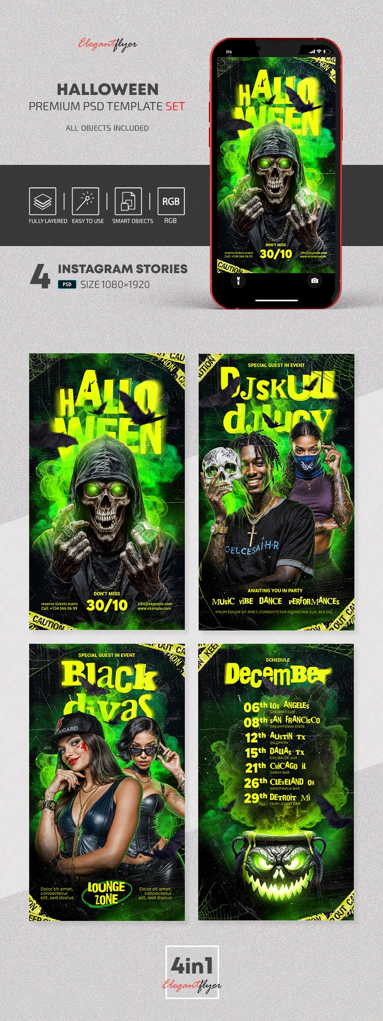 Halloween Instagram Stories Pack by ElegantFlyer