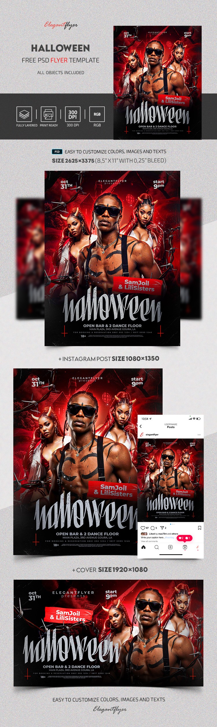 Halloween Nachtclub Flyer by ElegantFlyer