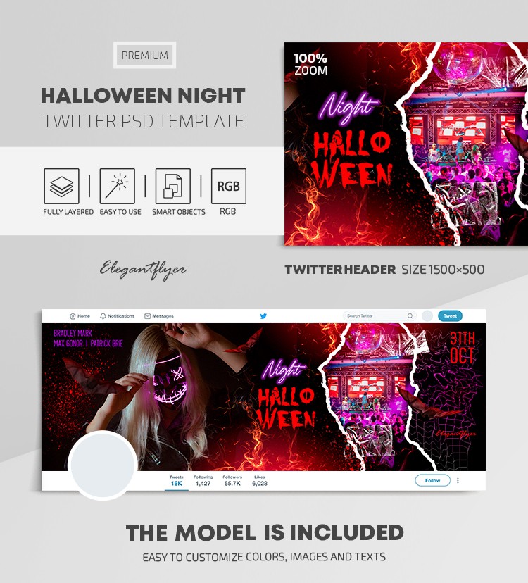 Halloween Nacht Twitter by ElegantFlyer