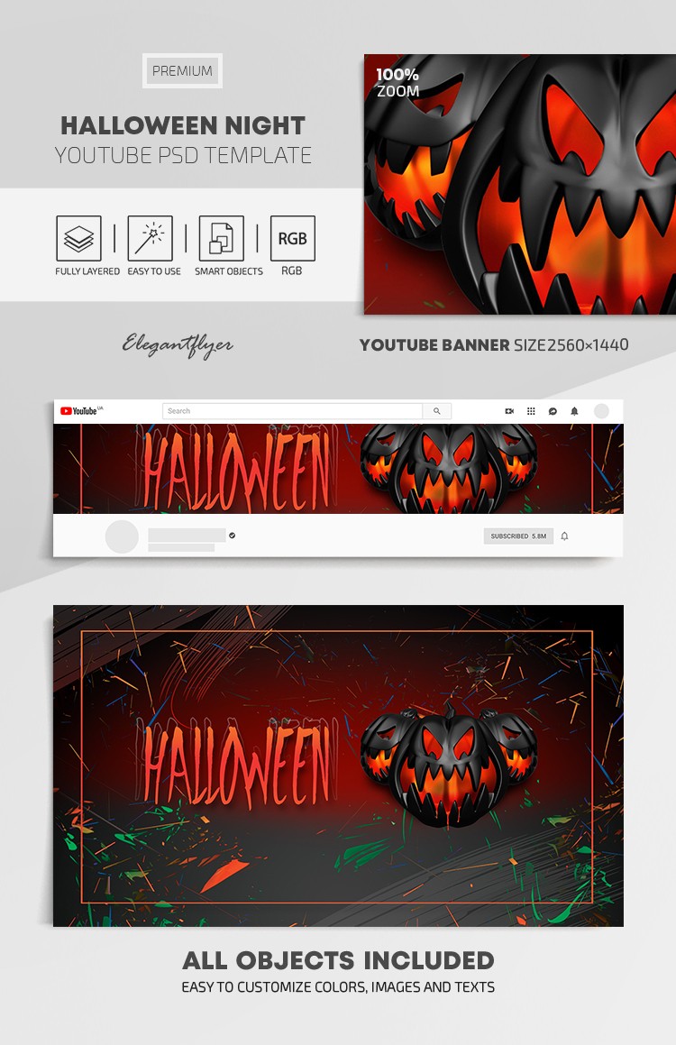 Halloween Night Youtube -> Nuit de Halloween Youtube by ElegantFlyer