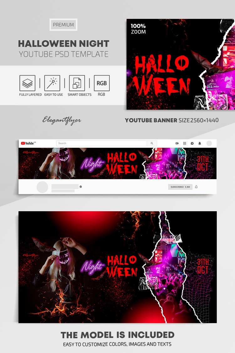 Halloween-Nacht Youtube by ElegantFlyer