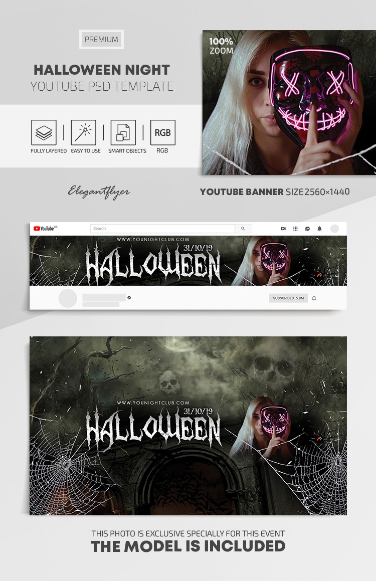 Halloween Night Youtube -> Notte di Halloween su Youtube by ElegantFlyer