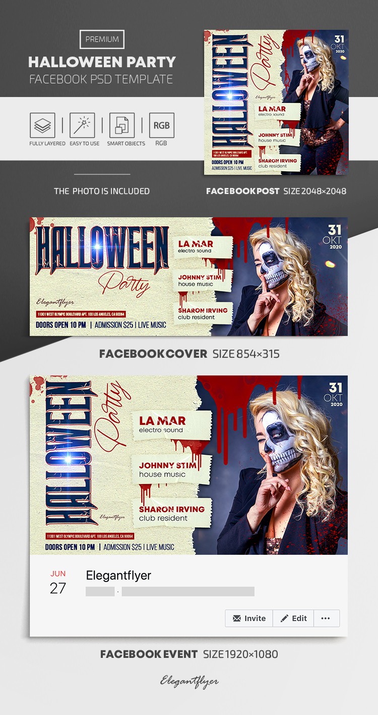Halloween Party Facebook by ElegantFlyer