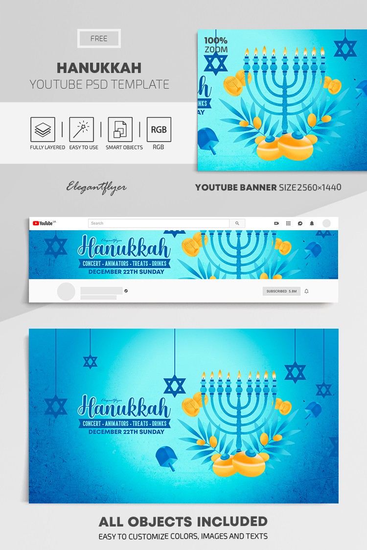 Hanukkah Youtube. by ElegantFlyer
