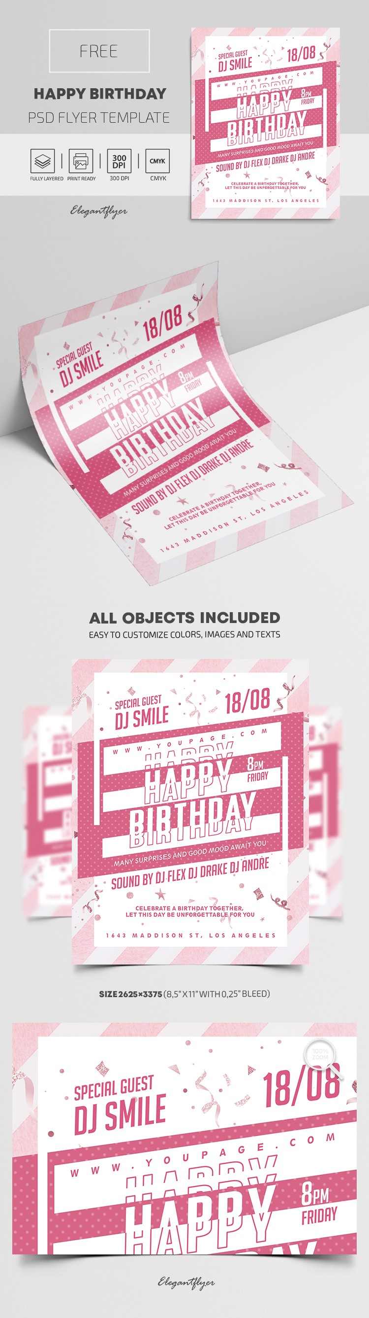 Happy Birthday Flyer by ElegantFlyer