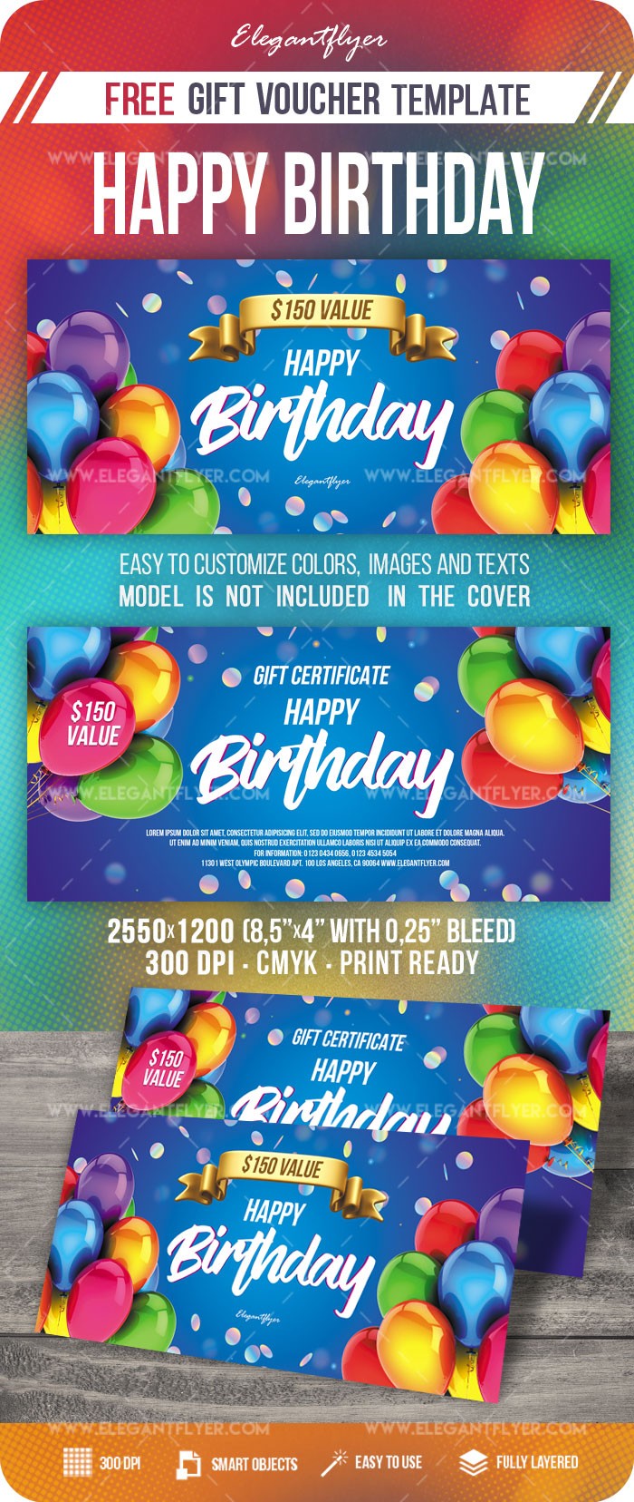 Happy Birthday Gift Certificate Template Custom Birthday Gift