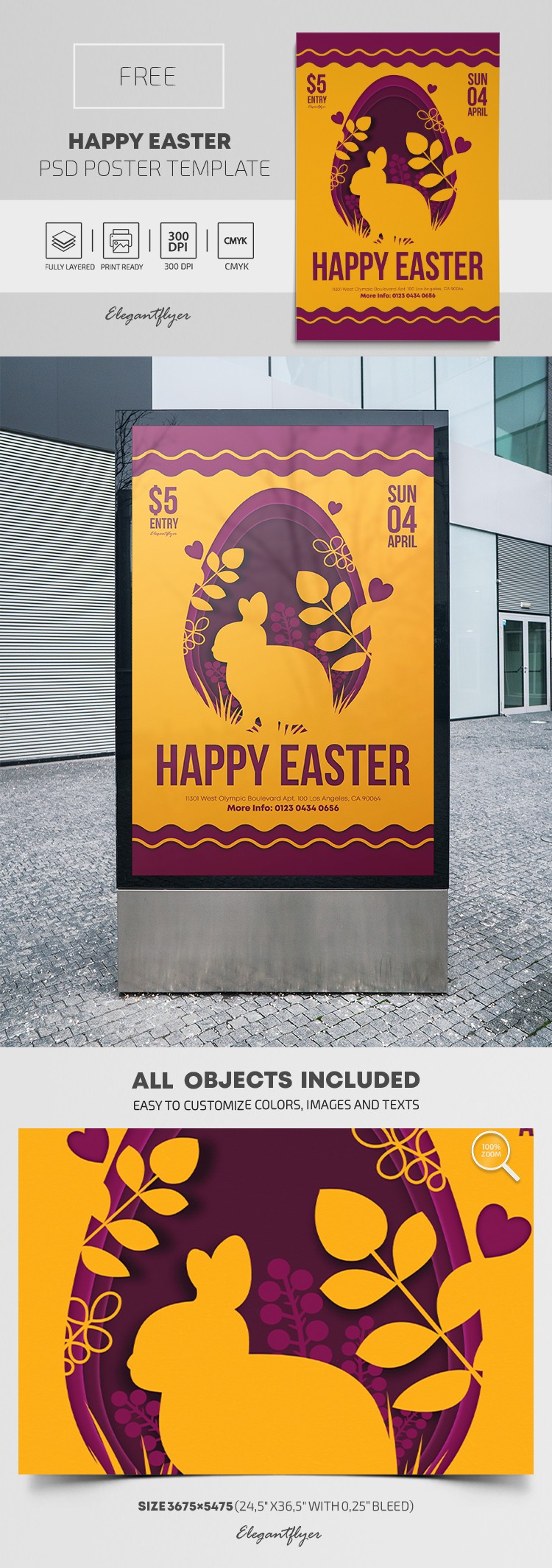 Frohe Ostern Plakat by ElegantFlyer