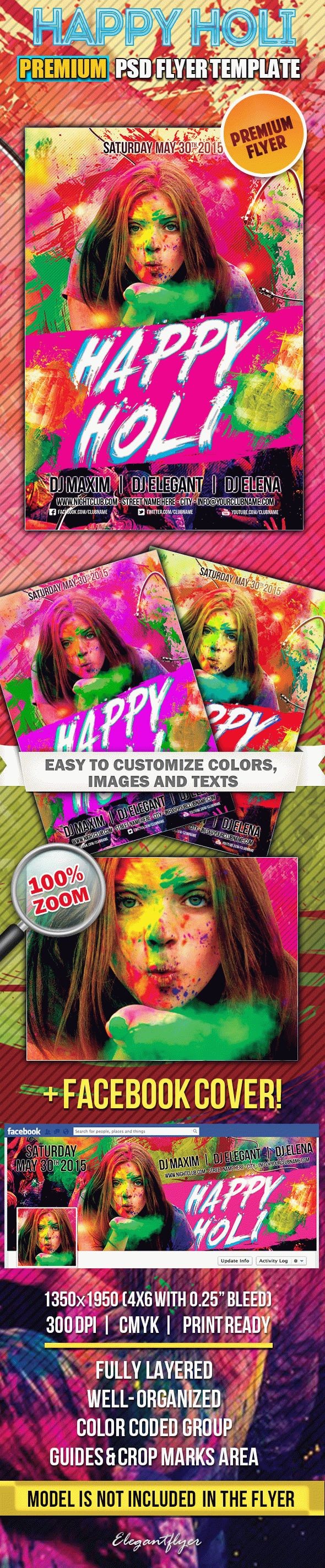 Happy Holi by ElegantFlyer