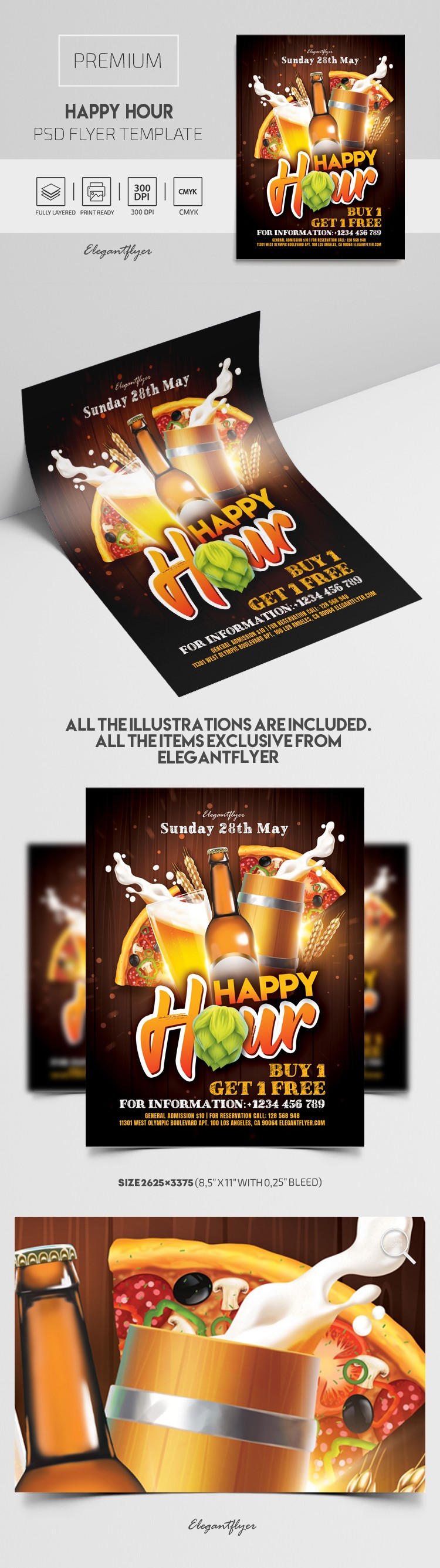 Happy Hour Flyer by ElegantFlyer