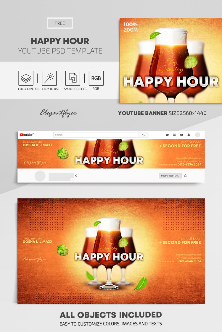 Happy Hour su YouTube by ElegantFlyer