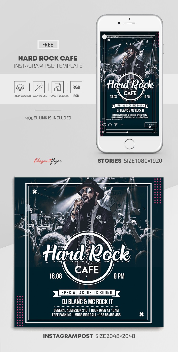 Hard Rock Cafe Instagram by ElegantFlyer