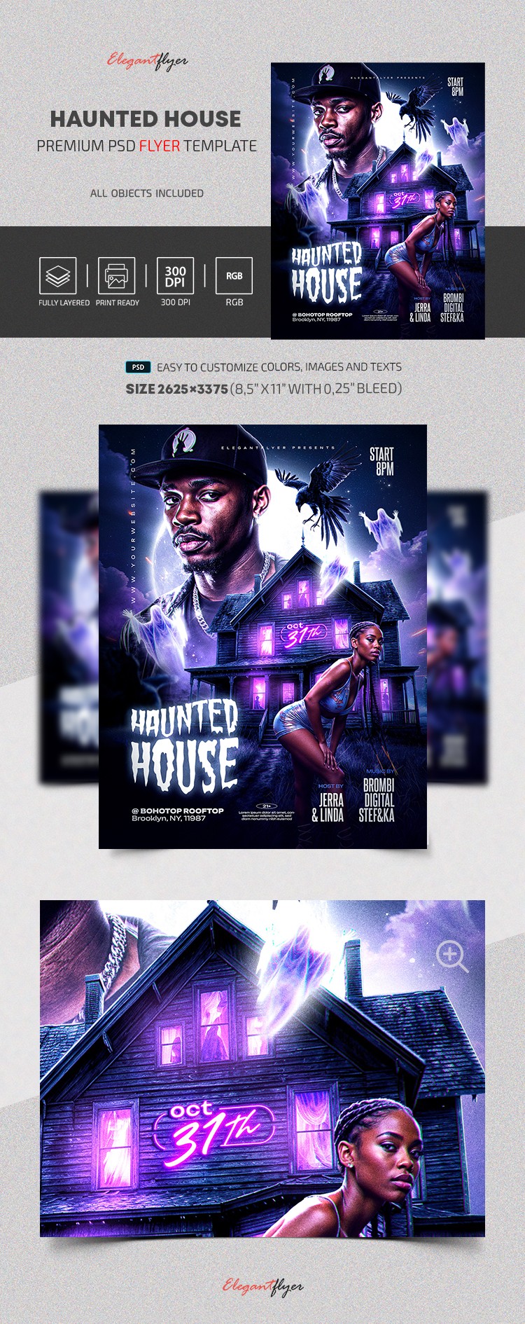 Haunted House Halloween Bash Party by ElegantFlyer