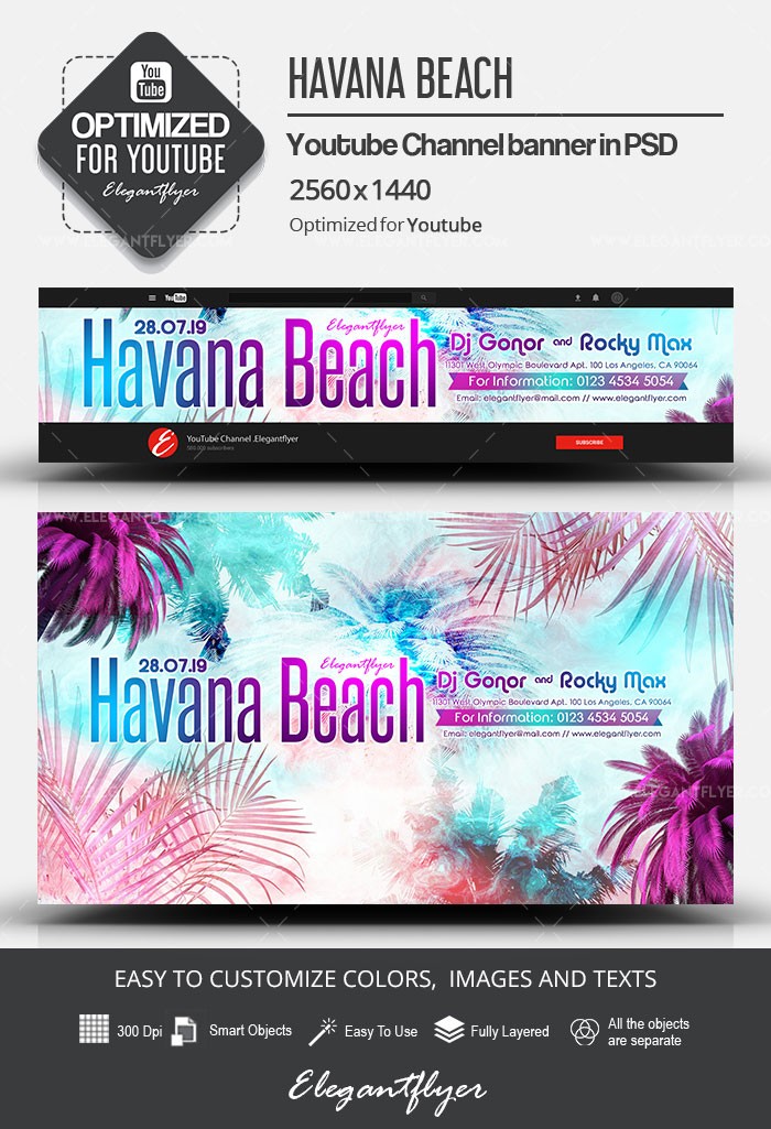 Havana Beach Youtube. by ElegantFlyer