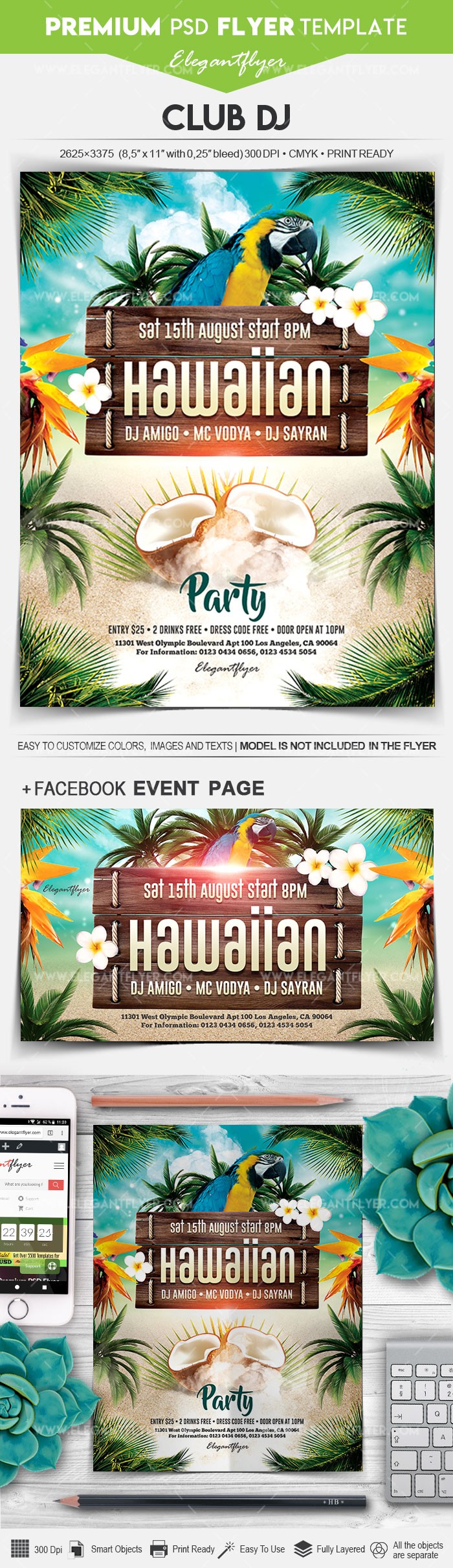 Hawaiische Party by ElegantFlyer