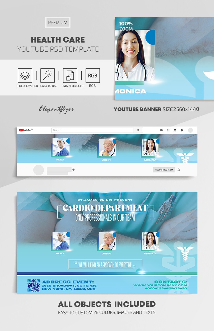 Cuidado de la Salud en Youtube by ElegantFlyer