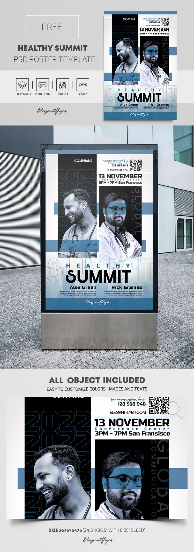 Poster del Summit sulla Salute. by ElegantFlyer