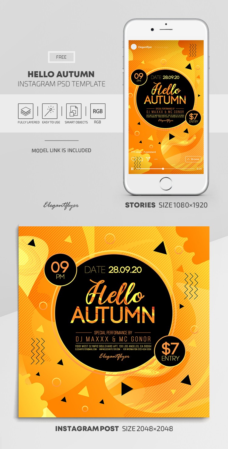 Hello Autumn Instagram by ElegantFlyer