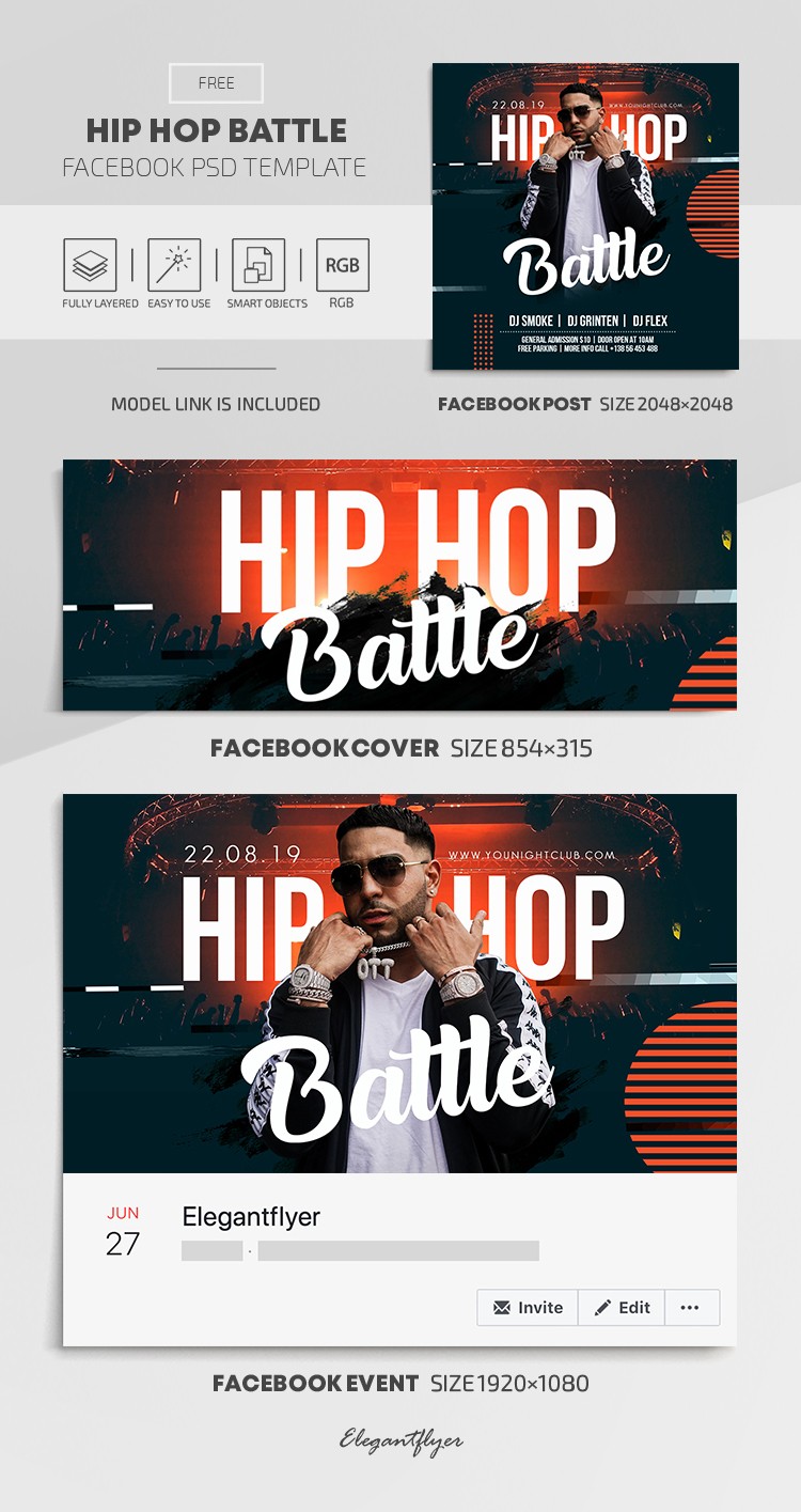 Batalha de Hip Hop no Facebook by ElegantFlyer