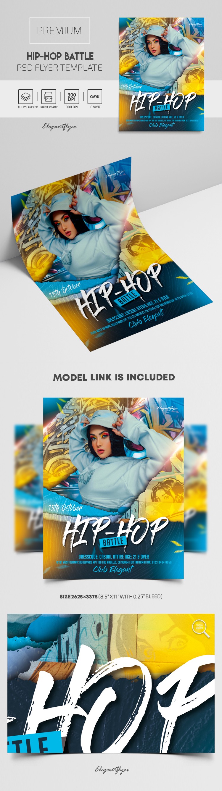 Hip-Hop Battle Flyer -> Hip-Hop Battle Flyer by ElegantFlyer
