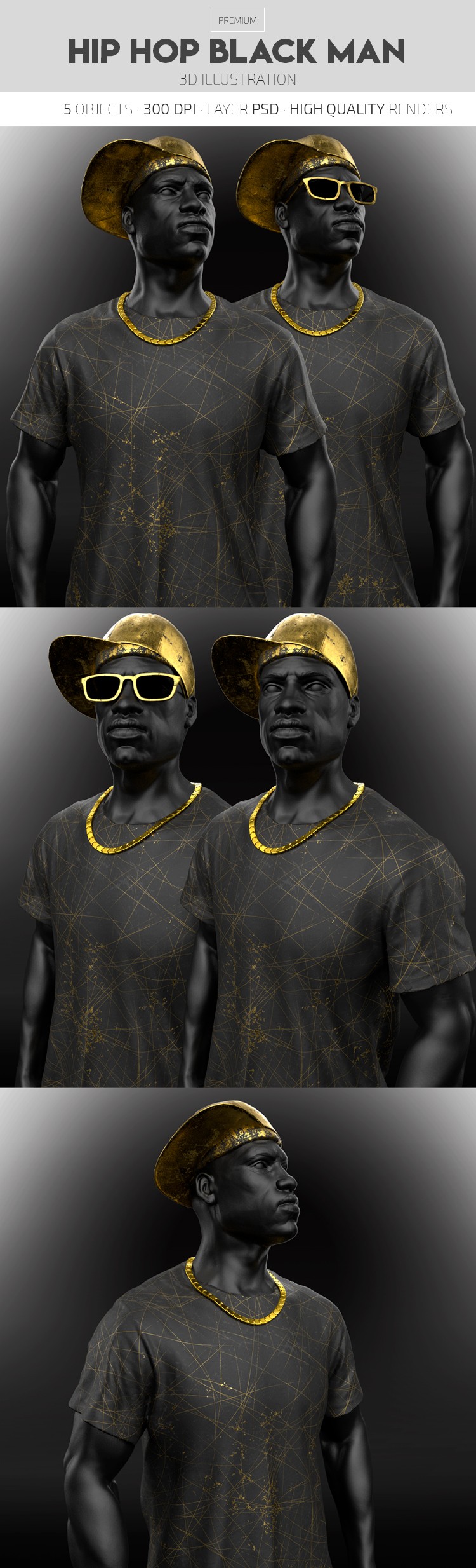 Hombre negro de Hip-Hop by ElegantFlyer