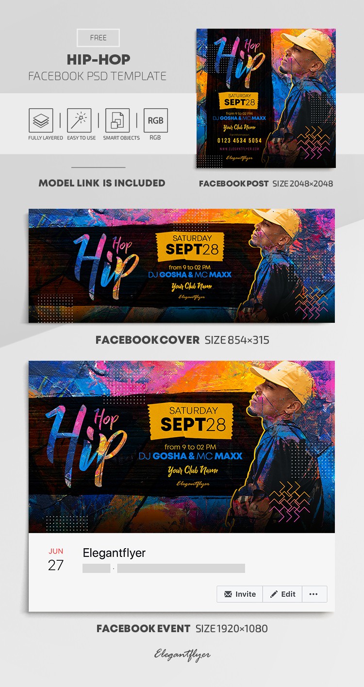 Facebook de Hip-Hop by ElegantFlyer