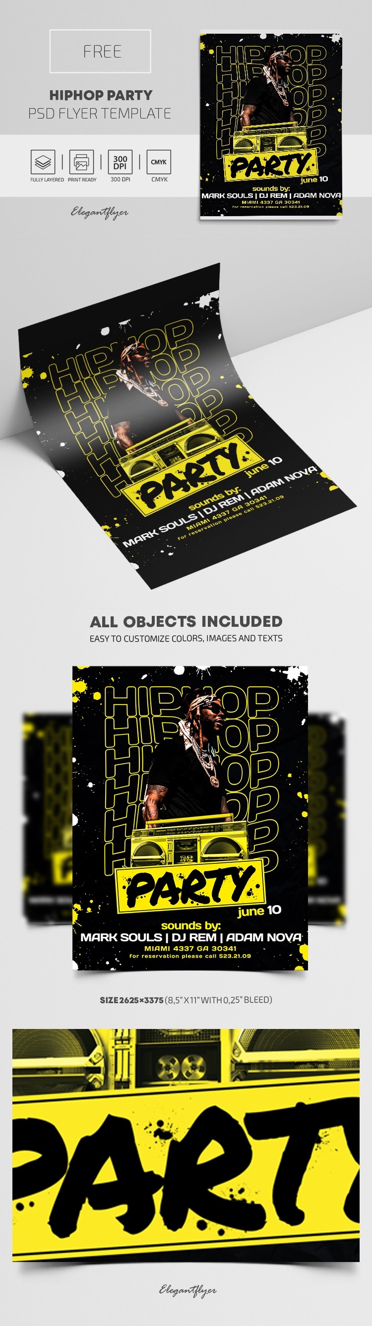 Hip Hop Party Flyer -> Hip Hop Party Flyer by ElegantFlyer