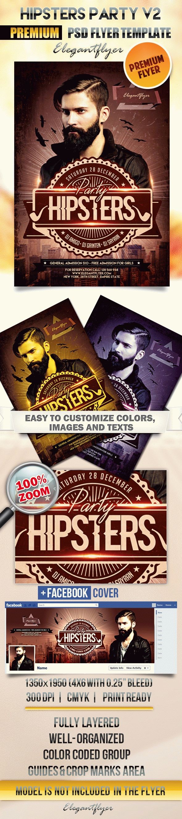 Festa Hipsters V2 by ElegantFlyer