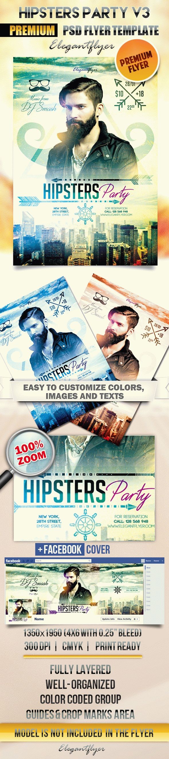 Hipsters Party V3 by ElegantFlyer