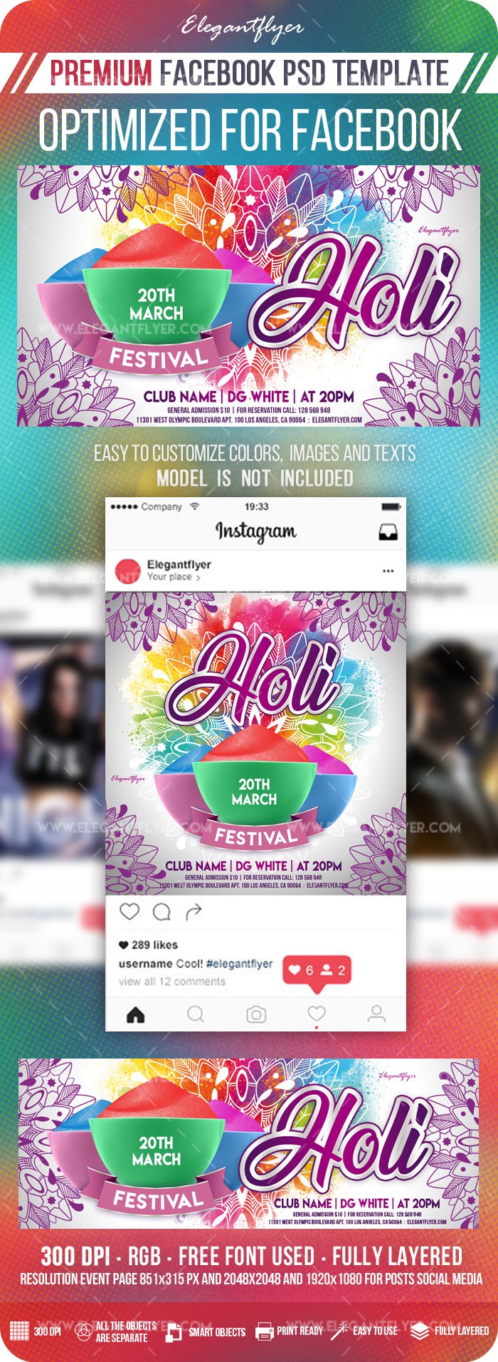 Festival de Holi by ElegantFlyer