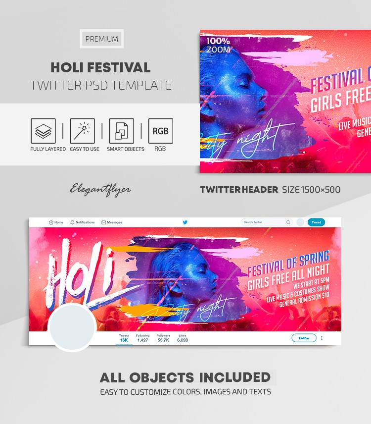 Le Festival de Holi by ElegantFlyer