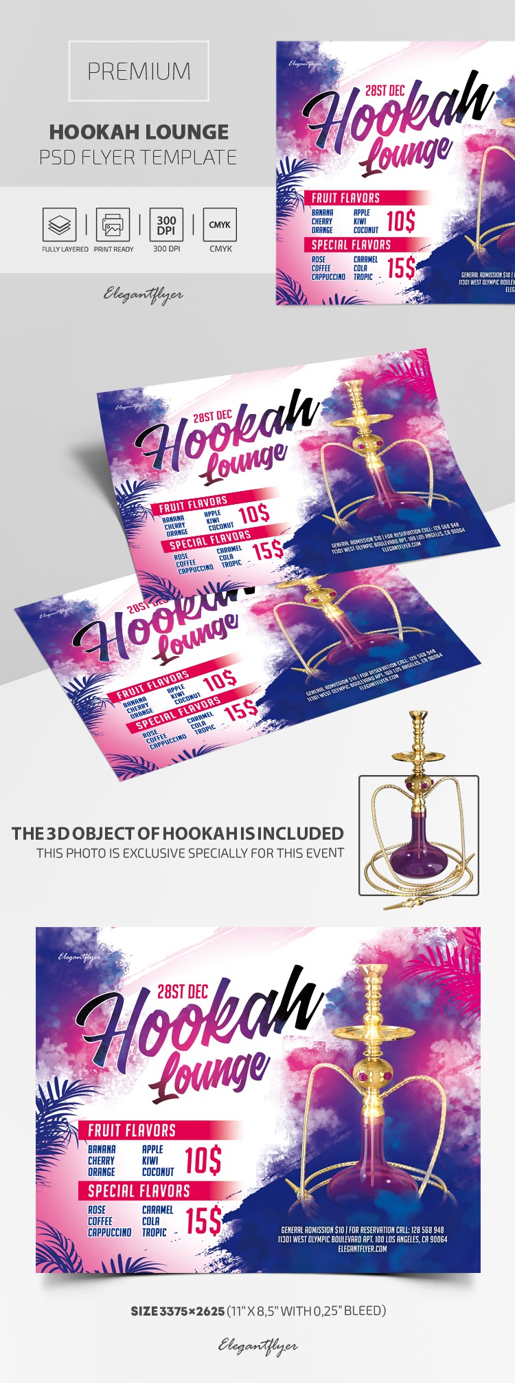 Hookah Lounge -> Salon de narguilé by ElegantFlyer