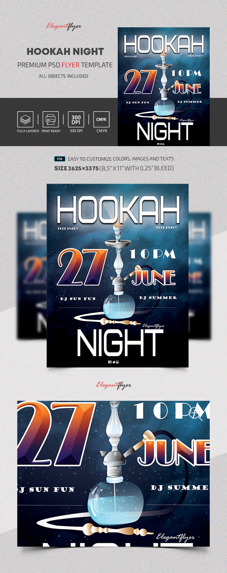 Noche de hookah by ElegantFlyer