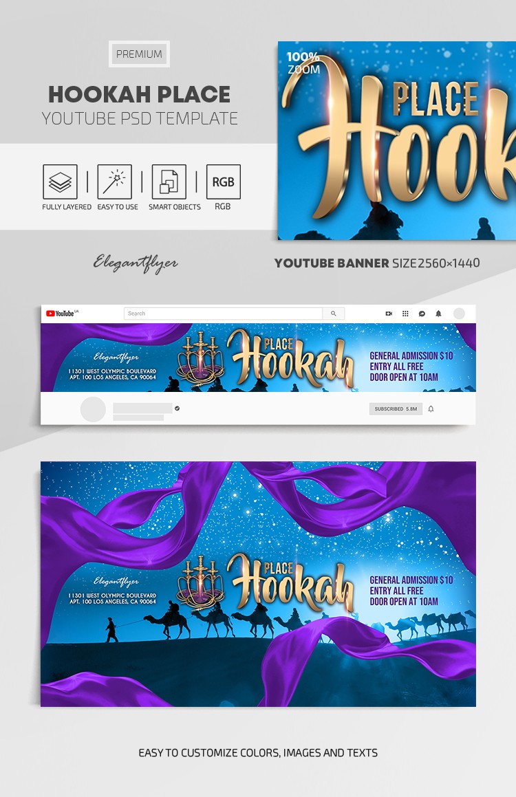 Lugar de Hookah en Youtube by ElegantFlyer