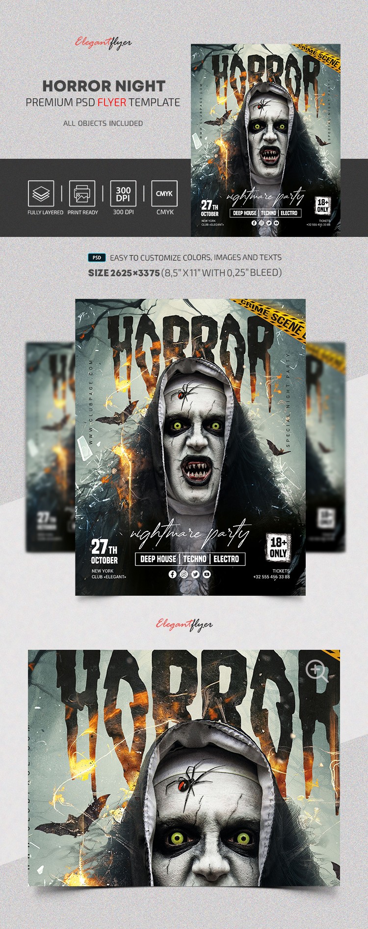 Freira do Horror do Dia das Bruxas by ElegantFlyer