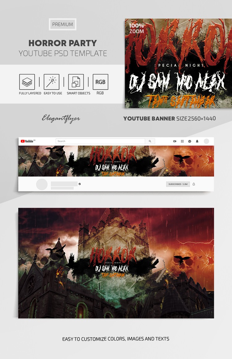 Horror Party Youtube by ElegantFlyer