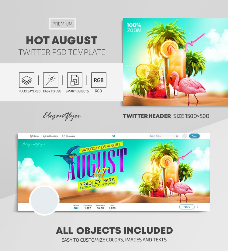Hot August Twitter by ElegantFlyer