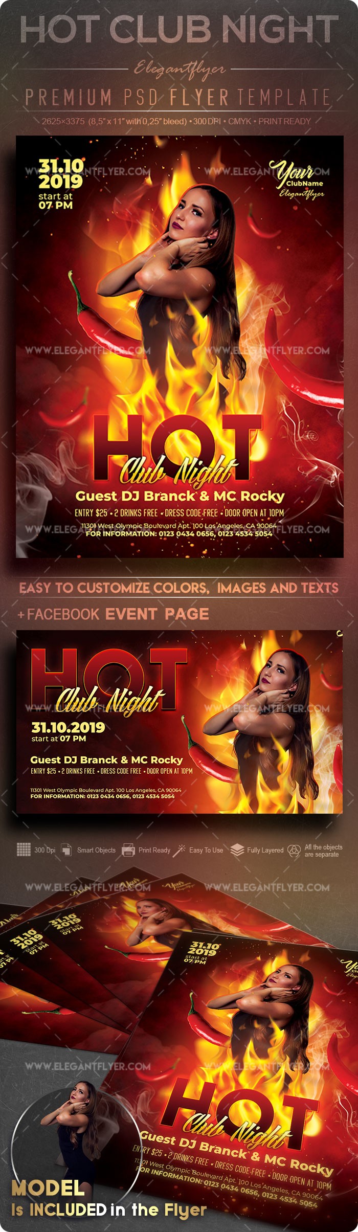 Noche de Club Caliente by ElegantFlyer