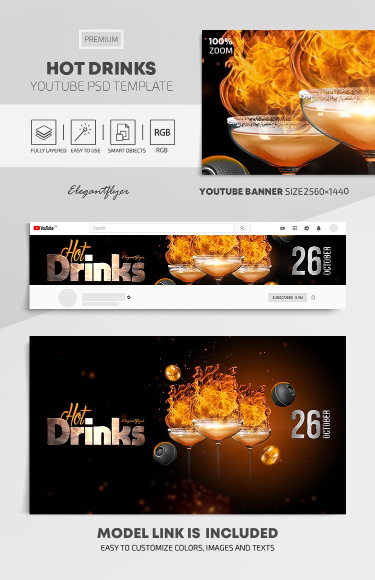 Hot Drinks Youtube by ElegantFlyer