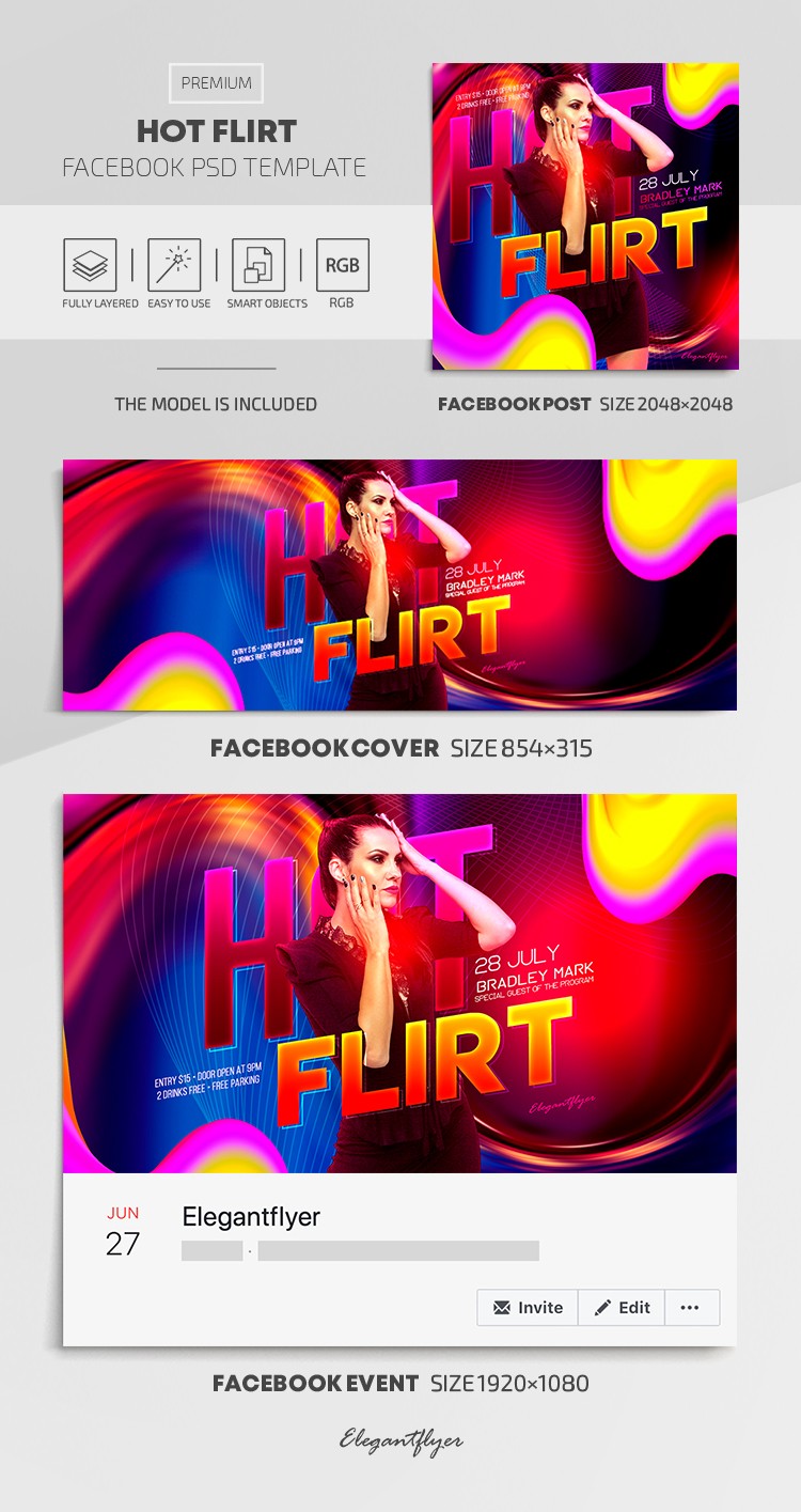 Festa Hot di flirt su Facebook by ElegantFlyer