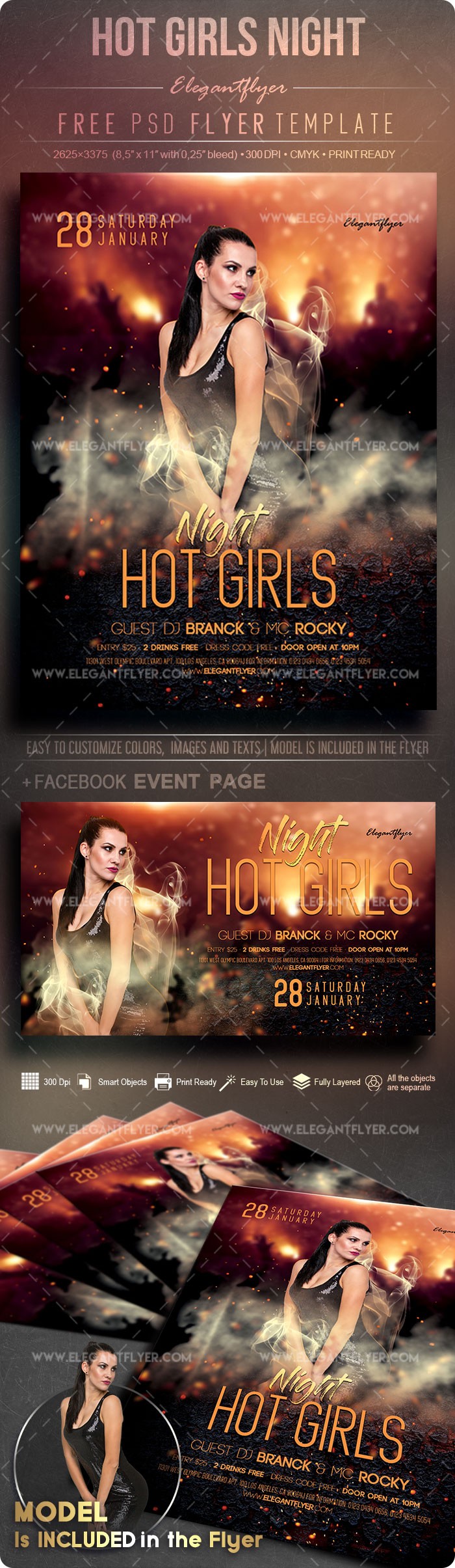Hot Girls Night by ElegantFlyer